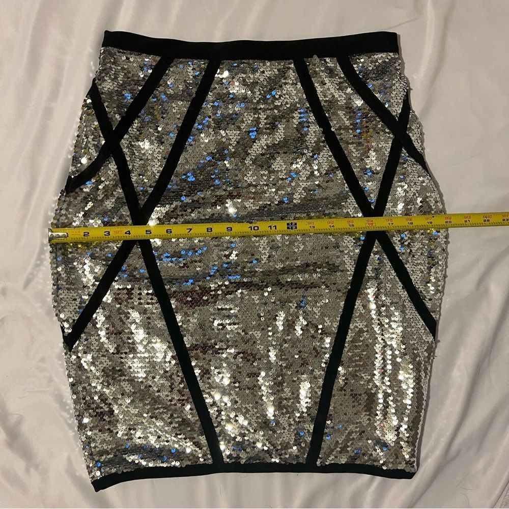 Silver Sequined 2 Piece Skirt Cropped Jacket - Picture 8 of 16